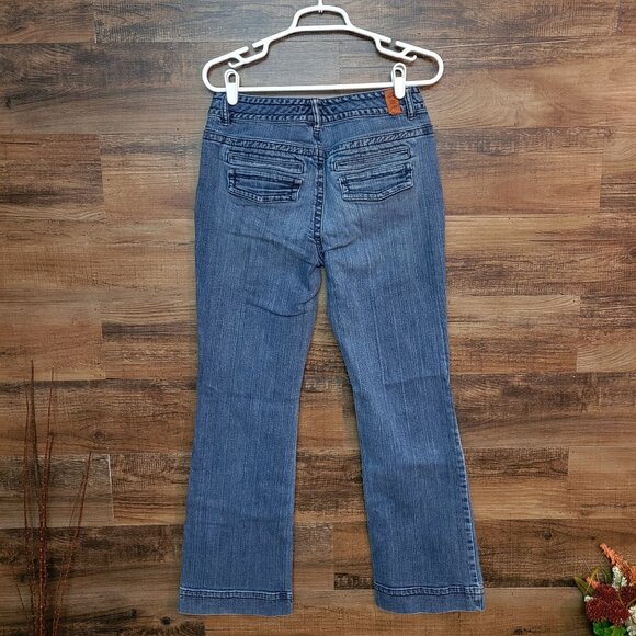 Vtg Tommy Hilfiger Jeans Size 8 Trouser Bootcut Mid Rise Medium Wash Denim Y2K - Picture 2 of 11